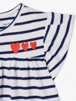 Robe Bébé En Jersey BASICS Bleu Royal Rayé - Vertbaudet -Magasin De Vêtements Pour Bé Soldes robe bebe en jersey basics 2