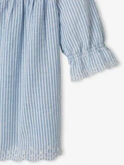 Robe Bébé En Seersucker Bleu Glacier - Vertbaudet -Magasin De Vêtements Pour Bé Soldes robe bebe en seersucker 3
