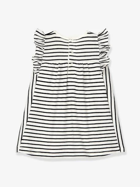 Robe Body Rayée Marinière En Coton Bio Bébé - PETIT BATEAU Blanc - Petit Bateau 2 Robe Body Rayée Marinière En Coton Bio Bébé - PETIT BATEAU Blanc - Petit Bateau – Image 2