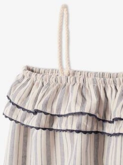 Robe Brodée Bébé à Bretelles Beige Clair Rayé - Vertbaudet 5 Robe Brodée Bébé à Bretelles Beige Clair Rayé - Vertbaudet -Magasin De Vêtements Pour Bé Soldes robe brodee bebe a bretelles 2