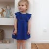 Robe Brodée En Gaze De Coton Bébé Bleu - Vertbaudet