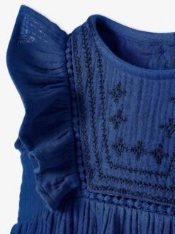 Robe Brodée En Gaze De Coton Bébé Bleu - Vertbaudet 9 Robe Brodée En Gaze De Coton Bébé Bleu - Vertbaudet -Magasin De Vêtements Pour Bé Soldes robe brodee en gaze de coton bebe 3