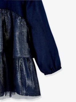 Robe De Fêtes Bébé Avec Paillettes Bleu Encre - Vertbaudet -Magasin De Vêtements Pour Bé Soldes robe de fetes bebe avec paillettes 2