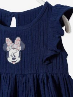 Robe Disney Minnie® En Gaze De Coton Marine - Minnie -Magasin De Vêtements Pour Bé Soldes robe disney minnie en gaze de coton 2