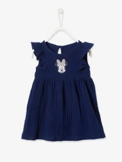 Robe Disney Minnie® En Gaze De Coton Marine - Minnie