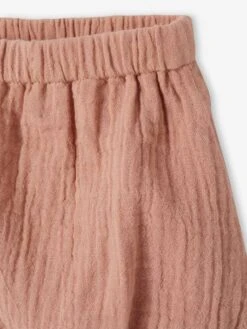 Robe En Gaze De Coton Bébé Et Sa Culotte Assortie Vieux Rose - Vertbaudet -Magasin De Vêtements Pour Bé Soldes robe en gaze de coton bebe et sa culotte assortie 5