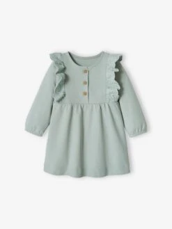 Robe En Molleton Bébé Volant En Broderie Anglaise Bleu Grisé - Vertbaudet 8 Robe En Molleton Bébé Volant En Broderie Anglaise Bleu Grisé - Vertbaudet -Magasin De Vêtements Pour Bé Soldes robe en molleton bebe volant en broderie anglaise 2