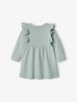 Robe En Molleton Bébé Volant En Broderie Anglaise Bleu Grisé - Vertbaudet 9 Robe En Molleton Bébé Volant En Broderie Anglaise Bleu Grisé - Vertbaudet -Magasin De Vêtements Pour Bé Soldes robe en molleton bebe volant en broderie anglaise 3