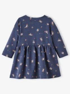 Robe En Molleton Flammé Bébé Vert Foncé - Vertbaudet -Magasin De Vêtements Pour Bé Soldes robe en molleton flamme bebe 2