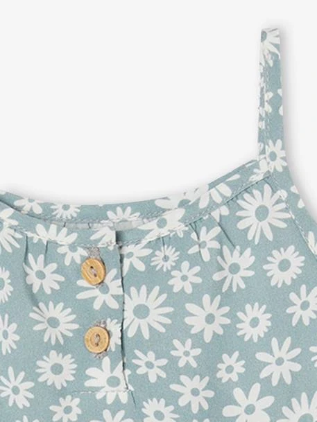 Robe Fluide Bébé à Volants Bleu Grisé - Vertbaudet 3 Robe Fluide Bébé à Volants Bleu Grisé - Vertbaudet – Image 3