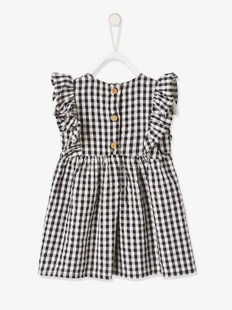 Robe Sans Manches Bébé Seersucker Carreaux Encre - Vertbaudet 3 Robe Sans Manches Bébé Seersucker Carreaux Encre - Vertbaudet – Image 3