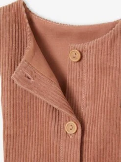 Robe-tablier Bébé En Velours Côtelé Cappuccino - Vertbaudet -Magasin De Vêtements Pour Bé Soldes robe tablier bebe en velours cotele 2