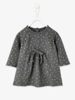 Robe Tricot Imprimé Irisé Bébé Fille Anthracite - Vertbaudet