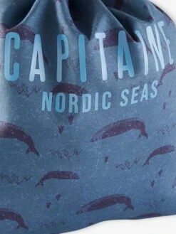 Sac à Goûter "capitaine" Motifs Baleines Garçon Bleu Ardoise Foncé Imprimé - Vertbaudet -Magasin De Vêtements Pour Bé Soldes sac a gouter capitaine motifs baleines garcon 3