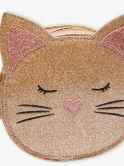 Sac Rond Fille Chat Scintillant Or - Vertbaudet -Magasin De Vêtements Pour Bé Soldes sac rond fille chat scintillant 3