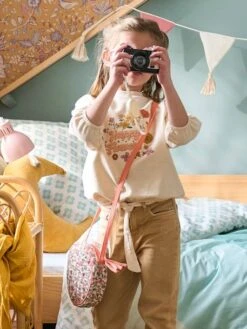 Sac Rond Fille Matelassé Imprimé Fleuri Rose Nude - Vertbaudet -Magasin De Vêtements Pour Bé Soldes sac rond fille matelasse imprime fleuri 4