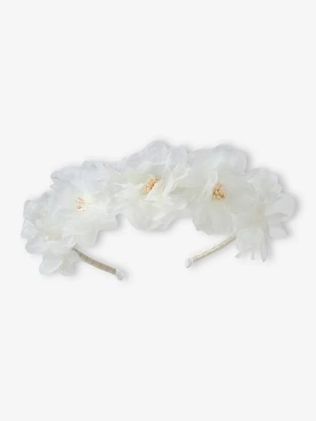 Serre-tête Avec Fleurs Blanches Appliquées Blanc - Vertbaudet 3 Serre-tête Avec Fleurs Blanches Appliquées Blanc - Vertbaudet – Image 3