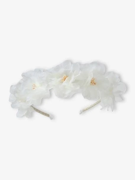Serre-tête Avec Fleurs Blanches Appliquées Blanc - Vertbaudet 5 Serre-tête Avec Fleurs Blanches Appliquées Blanc - Vertbaudet – Image 5