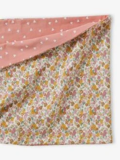 Snood Fille Réversible Fleurs/coeurs Rose Imprimé - Vertbaudet -Magasin De Vêtements Pour Bé Soldes snood fille reversible fleurscoeurs 2