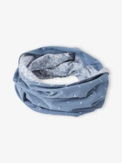 Snood Réversible Fille Imprimé Fleuri Bleu Imprimé - Vertbaudet -Magasin De Vêtements Pour Bé Soldes snood reversible fille imprime fleuri 3