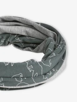 Snood Réversible Garçon Imprimé Ours/chiné Vert Grisé - Vertbaudet -Magasin De Vêtements Pour Bé Soldes snood reversible garcon imprime ourschine 7