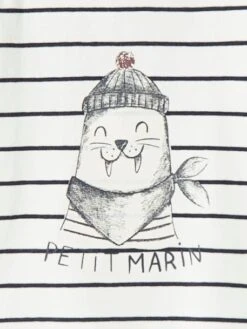 Sous-pull Rayé Bébé "petit Marin" Rayé Blanc - Vertbaudet -Magasin De Vêtements Pour Bé Soldes sous pull raye bebe petit marin 5