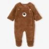 Surpyjama "animal" Bébé Naissance En Peluche Ivoire - Vertbaudet