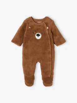 Surpyjama "animal" Bébé Naissance En Peluche Ivoire - Vertbaudet