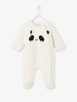 Surpyjama "animal" Bébé Naissance En Peluche Ivoire - Vertbaudet -Magasin De Vêtements Pour Bé Soldes surpyjama animal bebe naissance en peluche 3