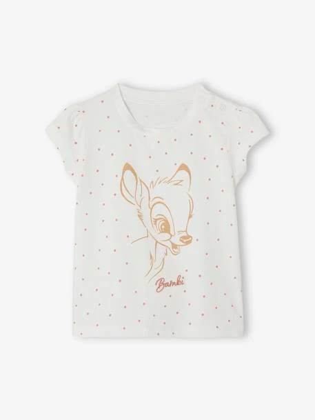 T-shirt Bébé Fille Disney® Bambi Blanc Imprimé - Disney 1 T-shirt Bébé Fille Disney® Bambi Blanc Imprimé - Disney