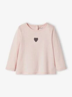 T-shirt Bébé Personnalisable Manches Longues Rose Pâle - Vertbaudet -Magasin De Vêtements Pour Bé Soldes t shirt bebe personnalisable manches longues 5