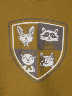 T-shirt Blason Bébé Manches Longues Beige Gold - Vertbaudet -Magasin De Vêtements Pour Bé Soldes t shirt blason bebe manches longues 2