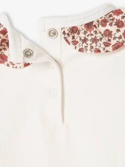 T-shirt Body Col Volanté Bébé Manches Longues Ivoire - Vertbaudet -Magasin De Vêtements Pour Bé Soldes t shirt body col volante bebe manches longues 3