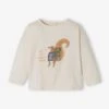 T-shirt écureuil Bébé Manches Longues écru - Vertbaudet
