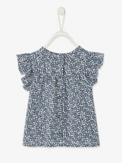 T-shirt Imprimé Fleurs Bébé Orange Imprimé - Vertbaudet -Magasin De Vêtements Pour Bé Soldes t shirt imprime fleurs bebe 3