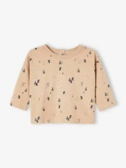 T-shirt Imprimé Sapins Bébé Beige - Vertbaudet