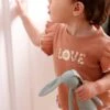 T-shirt Love Bébé Manches Courtes Vieux Rose - Vertbaudet