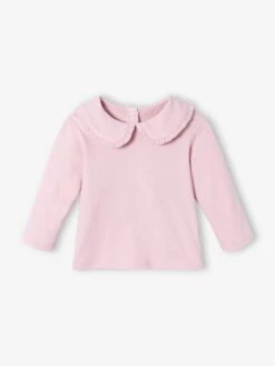 T-shirt Manches Longues Bébé Col Claudine Parme - Vertbaudet