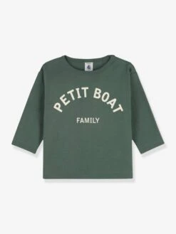 T-shirt Manches Longues Bébé En Coton Bio PETIT BATEAU Vert - Petit Bateau