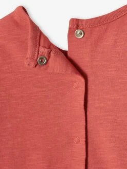 T-shirt Manches Longues Bébé En Jersey Flammé Tomette - Vertbaudet -Magasin De Vêtements Pour Bé Soldes t shirt manches longues bebe en jersey flamme 2