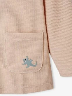 T-shirt Tunisien En Nid D’abeille Bébé Manches Longues Beige - Vertbaudet -Magasin De Vêtements Pour Bé Soldes t shirt tunisien en nid dabeille bebe manches longues 2