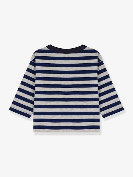 Tee-shirt Manches Longues Bébé En Coton - PETIT BATEAU Bleu - Petit Bateau 3 Tee-shirt Manches Longues Bébé En Coton - PETIT BATEAU Bleu - Petit Bateau – Image 3