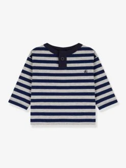 Tee-shirt Manches Longues Bébé En Coton - PETIT BATEAU Bleu - Petit Bateau
