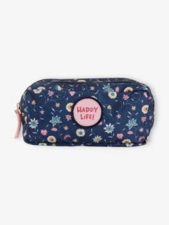 Trousse D'écolière à Fleurs Fille Marine Imprimé Fleurs - Vertbaudet